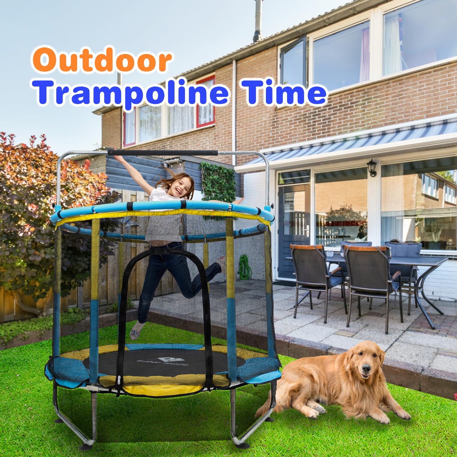 Trampoline Adjustable Toddler Outdoor Enclosure