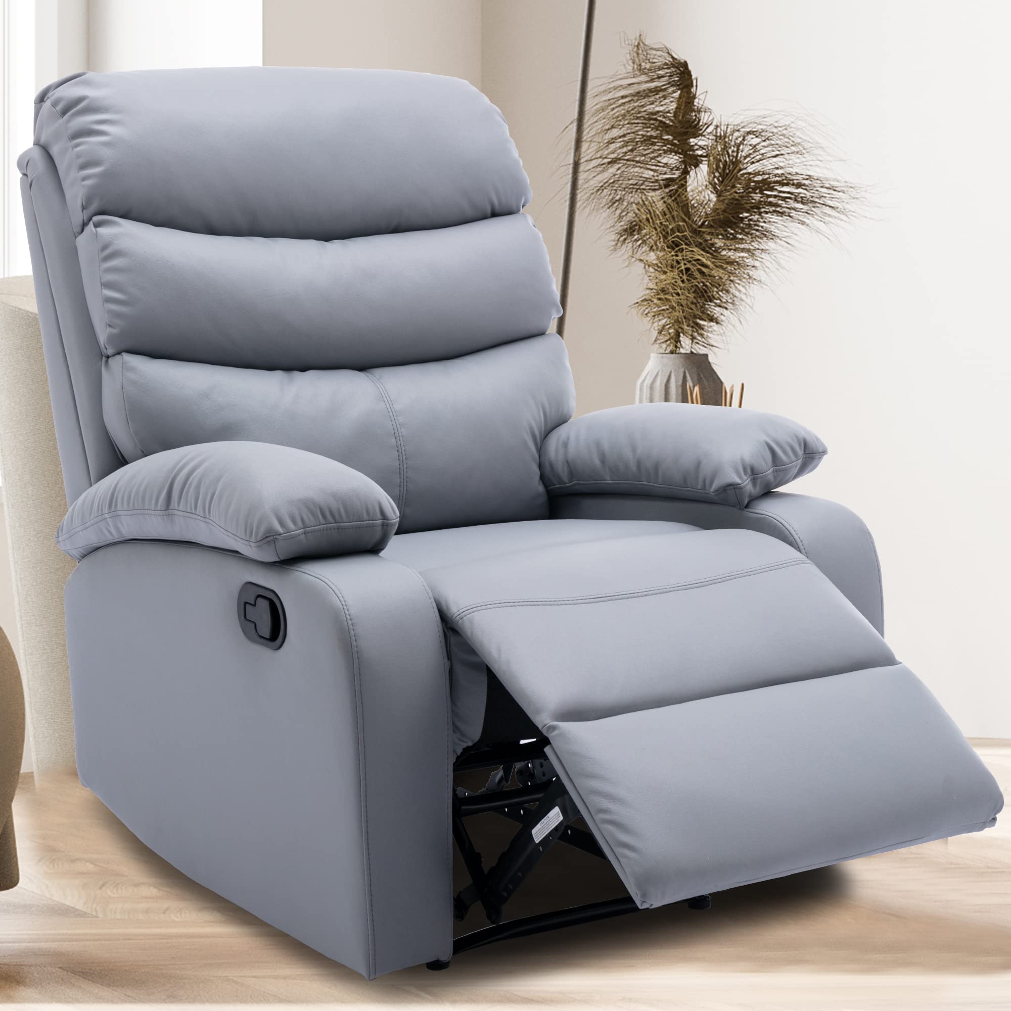 hzlagm Recliner Microfiber Technology Overstuffed