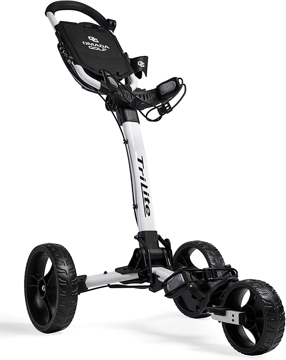 Omada Golf TriLite Golf Push Cart - (White/Black)