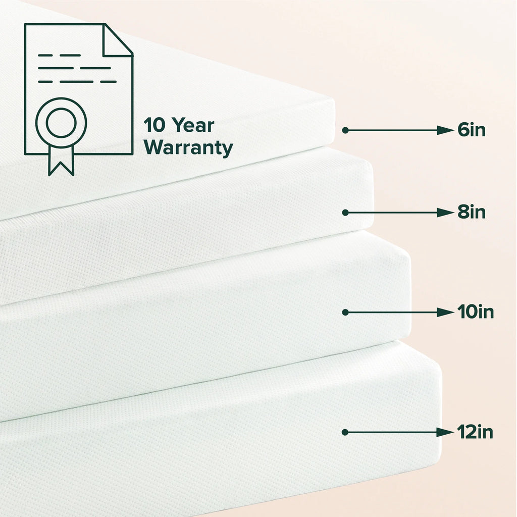 Zinus 10" Green Tea Memory Foam Mattress, Twin