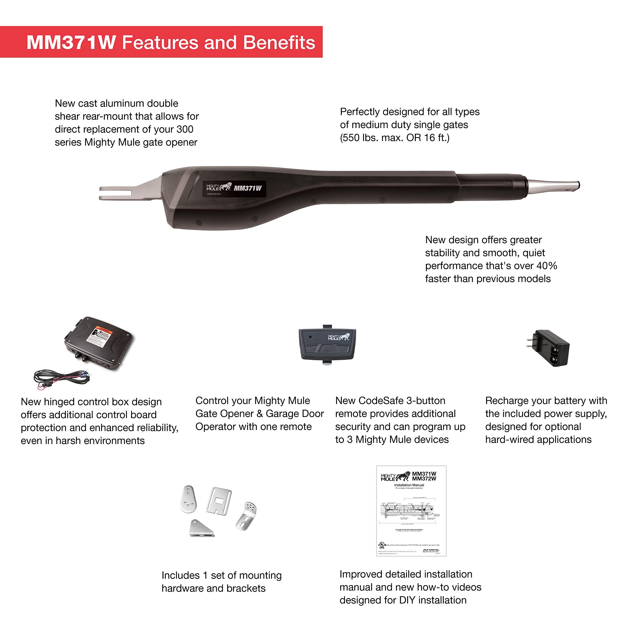 Mighty Mule MM371W Automatic Opener