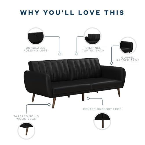 Novogratz Brittany Futon Convertible Leather