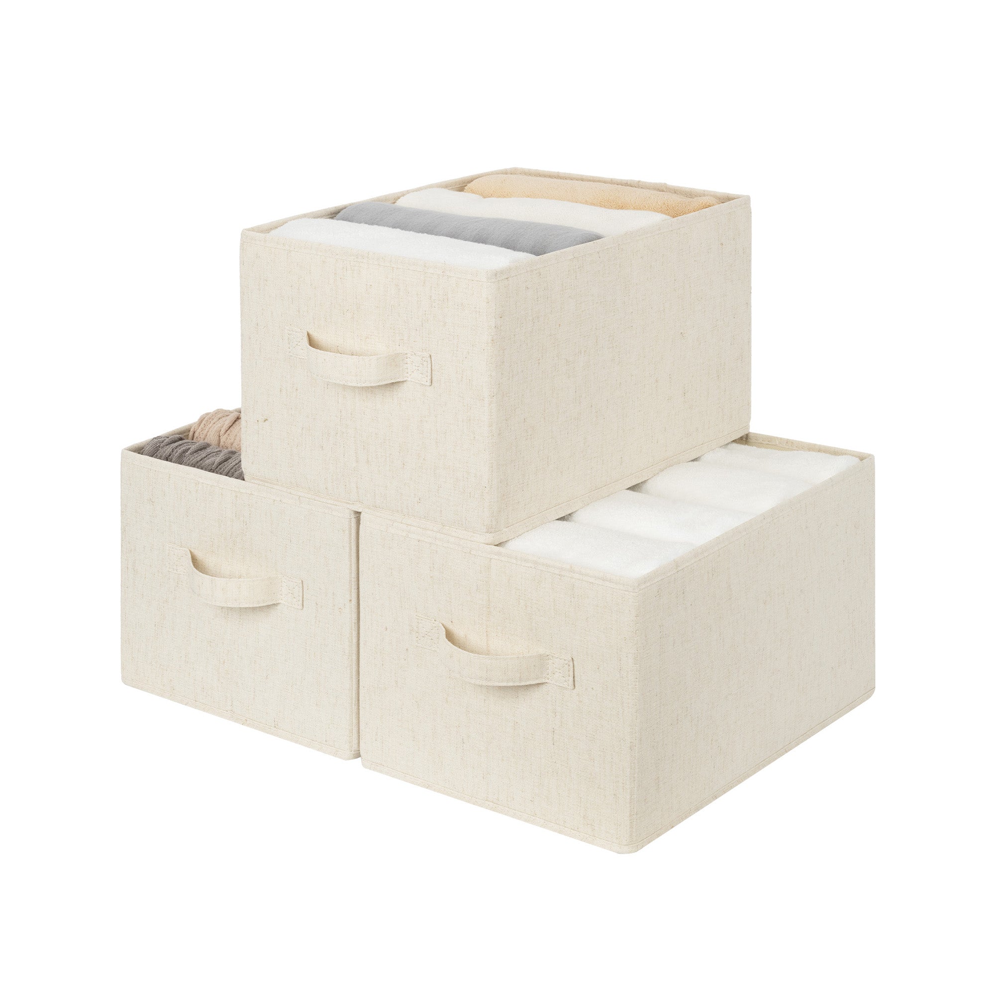 Fabric Storage Bins for Shelves 3 Pack for Closet and Home Organization