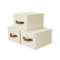 Lidded Large Storage Bins, 3 Pack