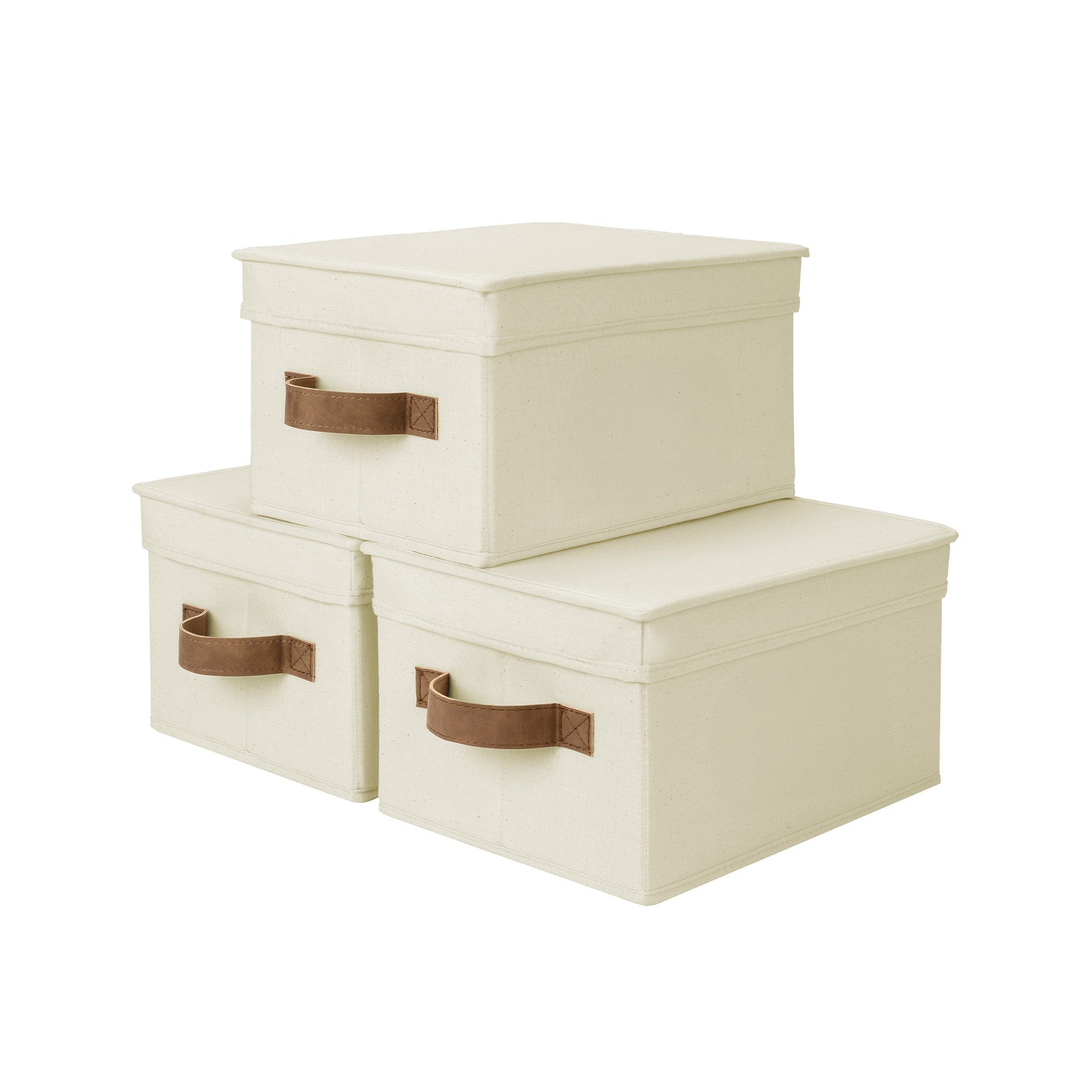 Lidded Large Storage Bins, 3 Pack