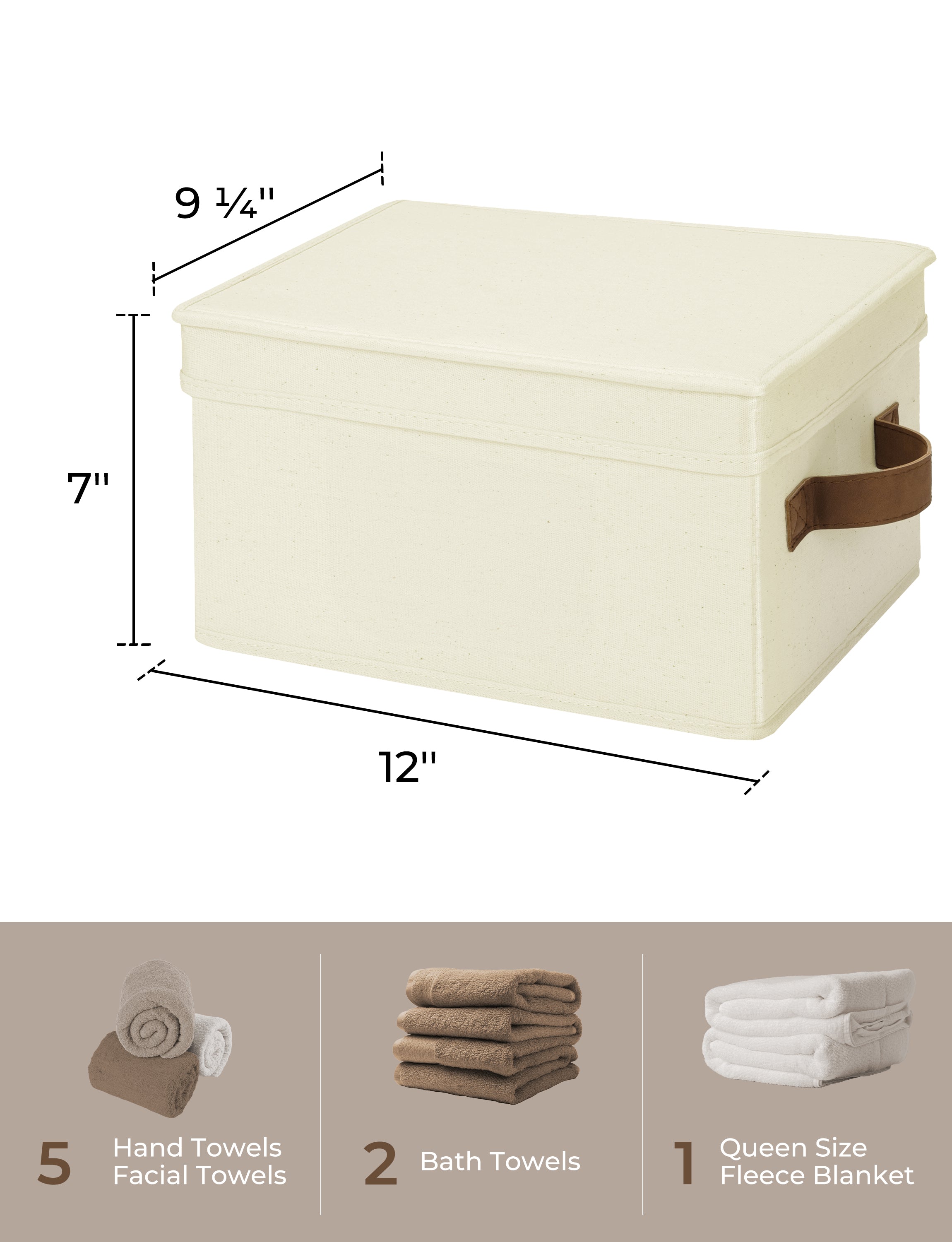 Lidded Large Storage Bins, 3 Pack