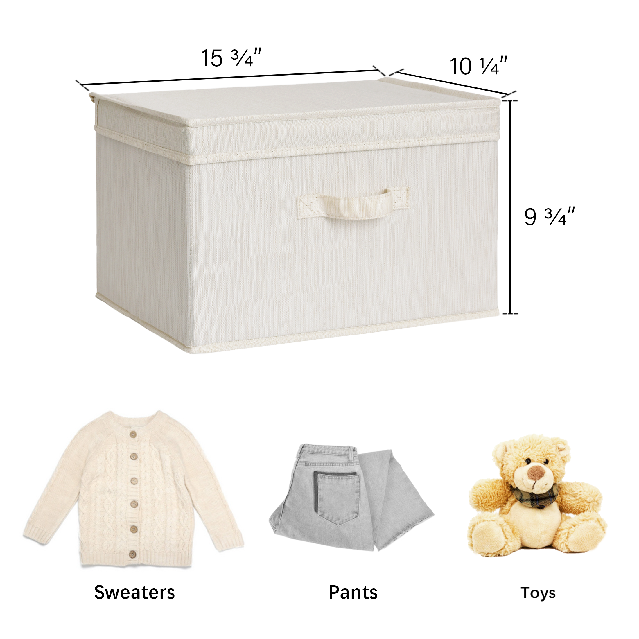 Fabric Storage Bins with Lid, 2-Pack