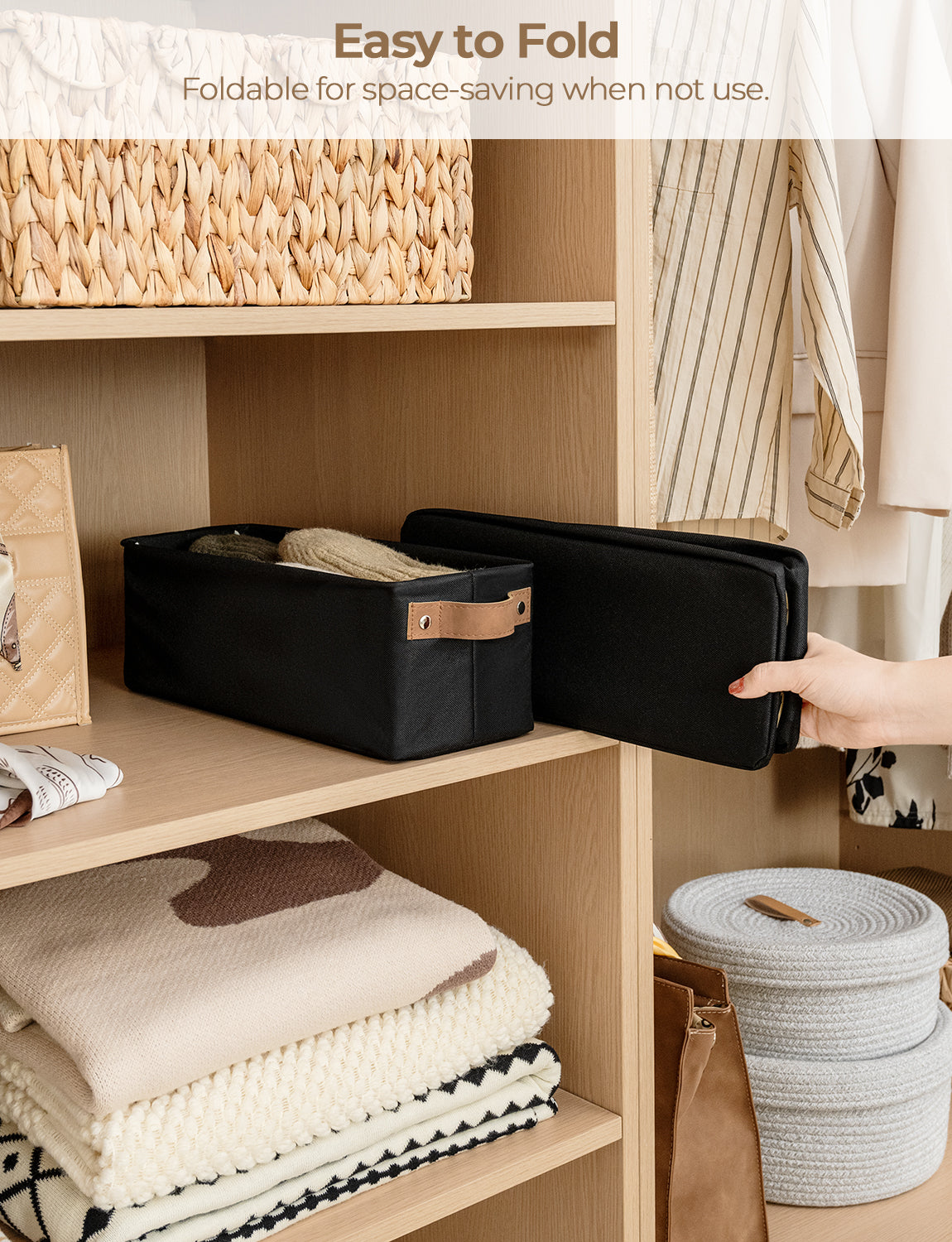 Narrow Storage Bins, Small Baskets for Organizing