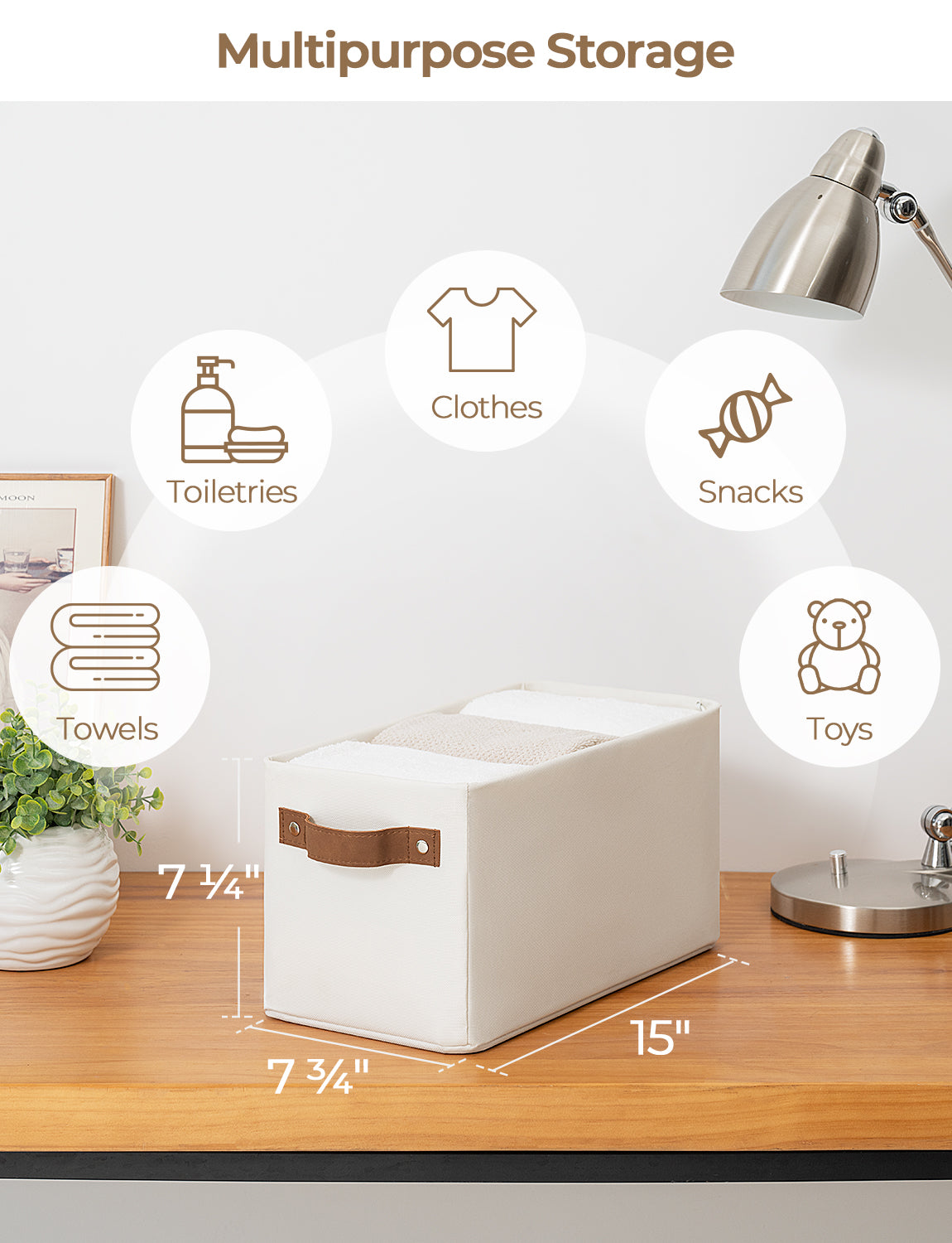 Narrow Storage Bins, Small Baskets for Organizing