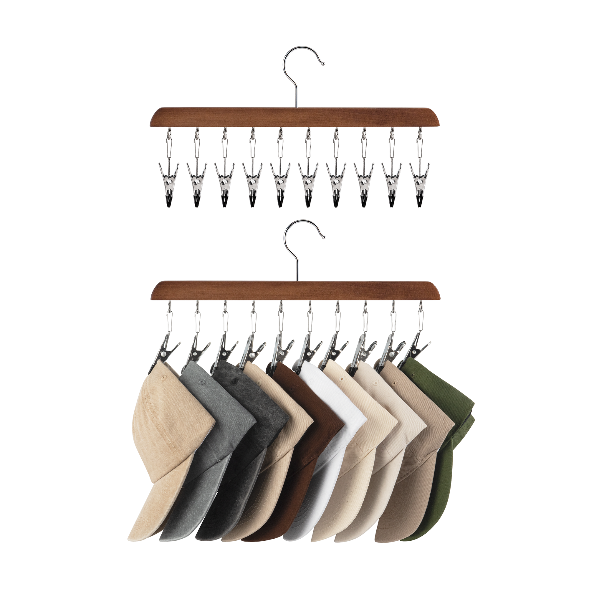 Hat Rack Hanger, Closet Organizer and Storage for Baseball Caps