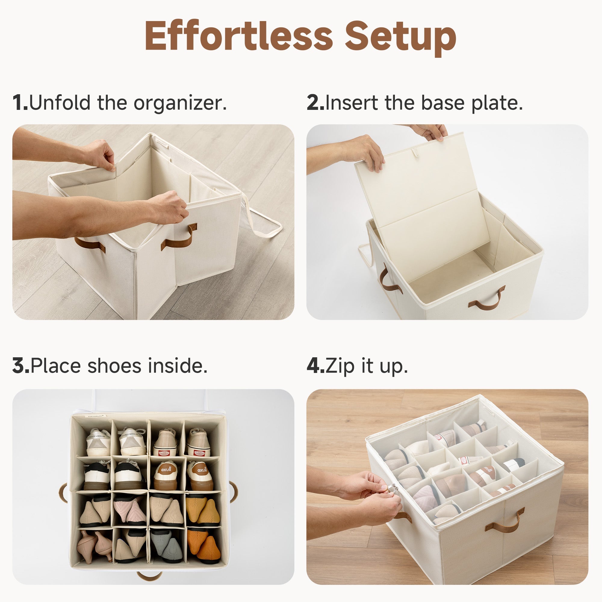 Shoe Organizer for Closet, Fits up to 16 Pairs, 1 Pack